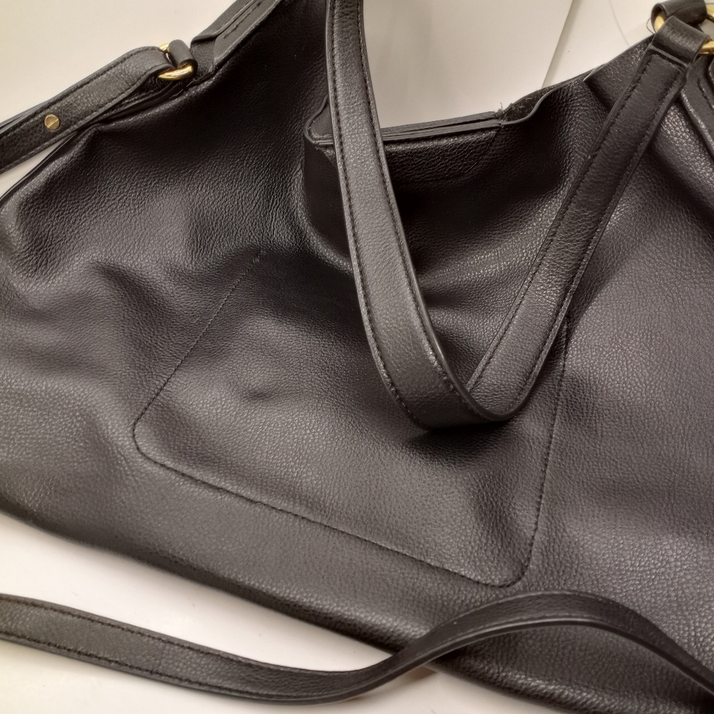 Black Leather Tote Bag - Picture 4 of 10